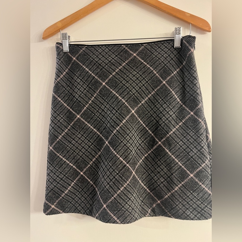 Abercrombie & Fitch Y2K Gray and Pink Checkered Mini Skirt